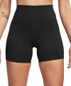 Nike Women's One High-waisted Side-pocket 8" Bike Shorts In Black,black