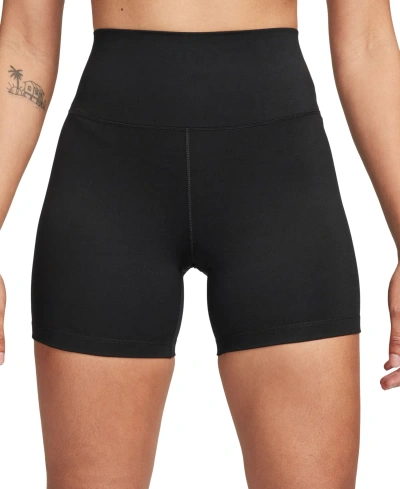 Nike Women's One High-waisted Side-pocket Bike Shorts In Black,black