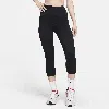 Nike One High Waisted Crop Leggings In Black