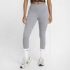 Nike Women's One High-waisted Cropped-length Leggings In Smoke Grey,htr,black