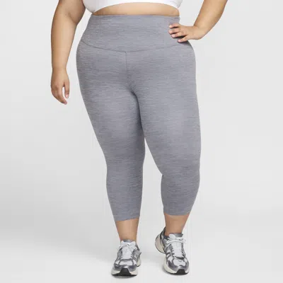 Nike Women's One High-waisted Crop Leggings (plus Size) In Grey
