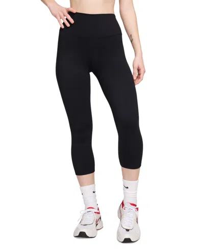 Nike Women's One High-waisted Cropped-length Leggings In Black,black