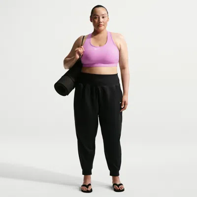 Nike Women's One High-waisted Full-length Knit Jogger Pants (plus Size) In Pink