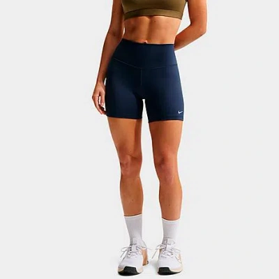 Nike Women's One High-waisted 5" Biker Shorts In Blue
