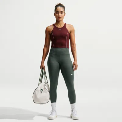 Nike Women's One High-waisted 7/8 Leggings With Pockets In Black