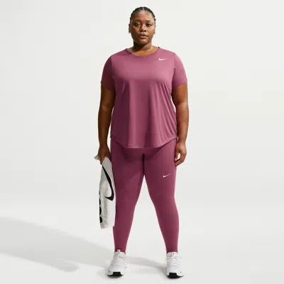 Nike Women's One High-waisted 7/8 Leggings With Pockets (plus Size) In Red