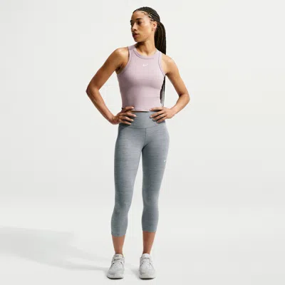 Nike Women's One High-waisted Crop Leggings In Gray