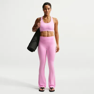 Nike Women's One High-waisted Flared Leggings In Pink