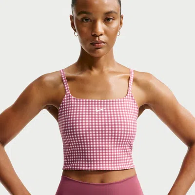Nike Women's One Light-support Padded Longline Sports Bra In Red