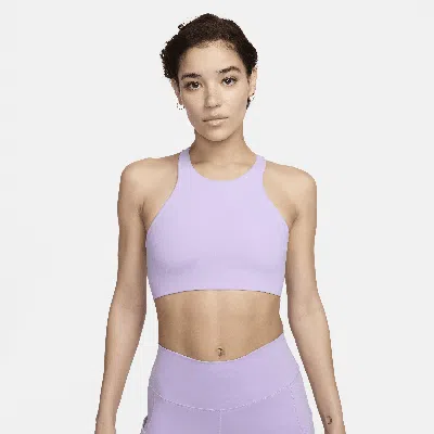 Nike Women's One Medium-support Lightly Lined Sports Bra In Lilac Bloom/white