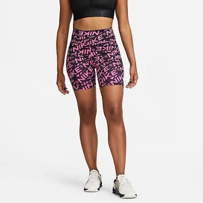 Nike Women's One Mid-rise Bike Shorts In Cosmic Fuchsia