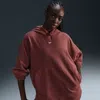Nike Women's One Oversized Therma-fit Pullover Fleece Hoodie In Brown