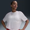 Nike One Relaxed Dri-fit Crop Top In White