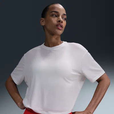 NIKE WOMEN'S ONE RELAXED DRI-FIT CROPPED SHORT-SLEEVE TOP,1015649433