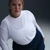 Nike Women's One Relaxed Dri-fit Long-sleeve Top (plus Size) In White