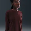 Nike Women's One Relaxed Dri-fit Long-sleeve Top In Red