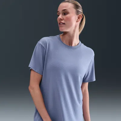Nike Women's One Relaxed Dri-fit Short-sleeve Top In Blue