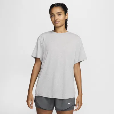 Nike Women's One Relaxed Dri-fit Short-sleeve Top In Grey