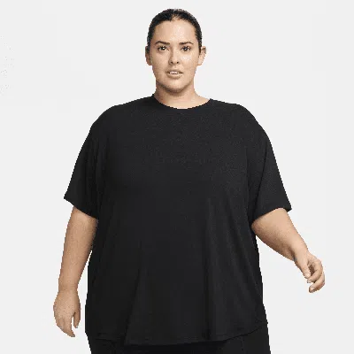 Nike Women's One Relaxed Dri-fit Short-sleeve Top (plus Size) In Black