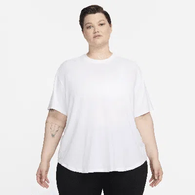 Nike Women's One Relaxed Dri-fit Short-sleeve Top (plus Size) In White
