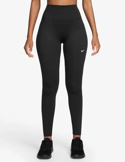 Nike Women's One Seamless Front High Waisted Leggings In Black