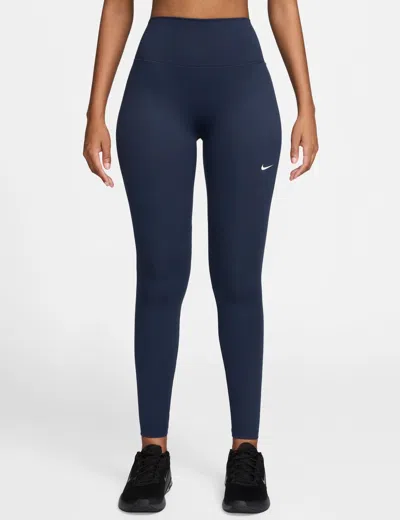 Nike Women's One Seamless Front High Waisted Leggings In Blue