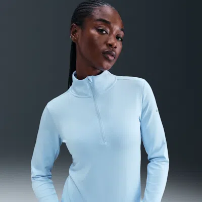 Nike Women's One Therma-fit 1/2-zip Mid Layer In Blue