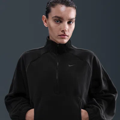 Nike Women's One Therma-fit 1/2-zip Top In Black