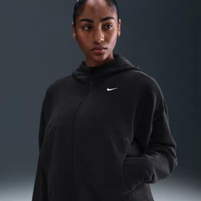 Nike Women's One Therma-fit Full-zip Top In Black
