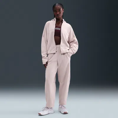 Nike Women's One Therma-fit Mid-rise Fleece Pants In White