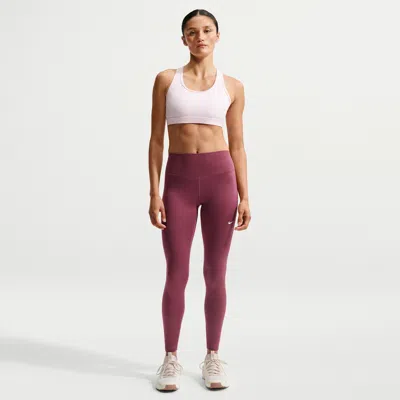 Nike Women's One Therma-fit High-waisted Full-length Leggings In Red