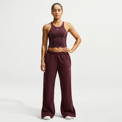 Nike Women's One Therma-fit Mid-rise Wide-leg Pants In Purple