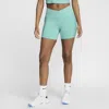 Nike Women's One Wrap High-waisted 5" Biker Shorts In Denim Turq/ Black