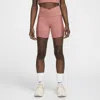 Shop Nike Women's One Wrap High-waisted 5" Biker Shorts In Pink
