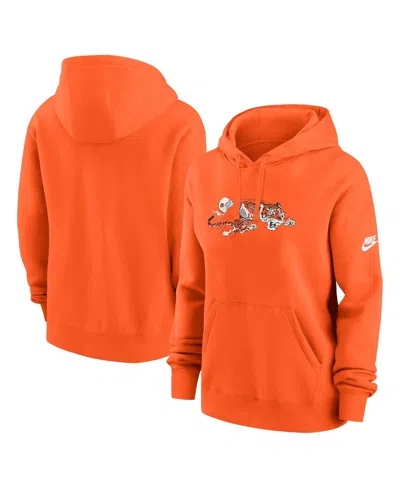 Nike Women's Orange Cincinnati Bengals Club Fleece Pullover Hoodie