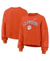 Nike Women's Orange Clemson Tigers Oversized Phoenix Arch Pullover Sweatshirt In Orange