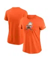 Nike Women's Orange Cleveland Browns Primary Logo T-shirt In Orange