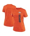 Nike Women's Orange Denver Broncos Velocity Performance T-shirt In Orange