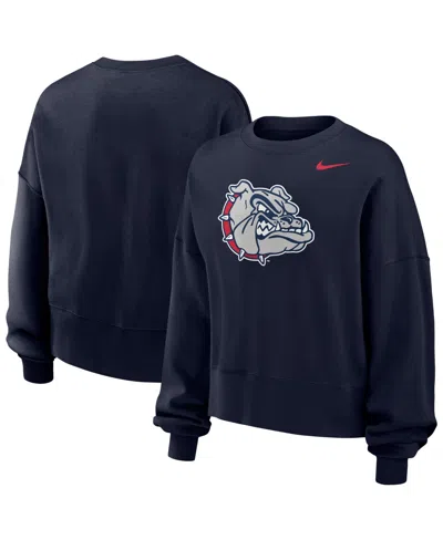 Nike Women's Oversized Fit Graphic Sweatshirt In Blue