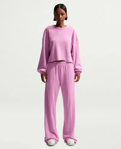 Nike Women's Oversized French Terry Sweatshirt In Pink