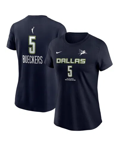 Nike Women's Paige Bueckers Navy Dallas Wings 2025 Wnba Draft Explorer Edition Name Number T-shirt