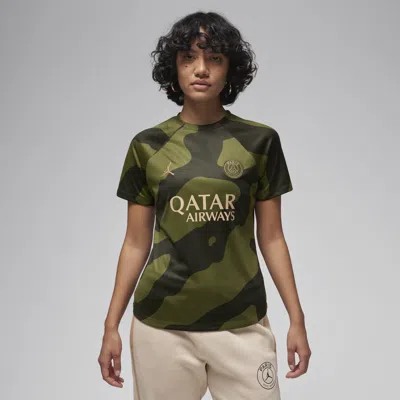 Nike Women's Paris Saint-germain Academy Pro Fourth Jordan Dri-fit Pre-match Soccer Top In Green