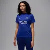 Nike Women's Paris Saint-germain Academy Pro Fourth Jordan Dri-fit Soccer Short-sleeve Pre-match Top In Blue