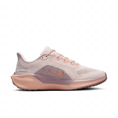 Nike Women's Pegasus 41 Sneaker In Silt Red/metallic Rose Gold- Particle Pink In Multi