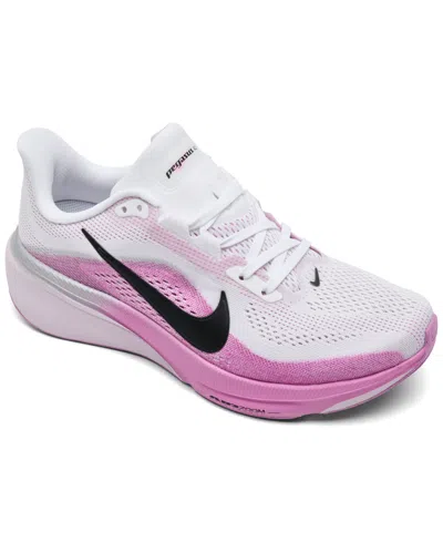 Nike Women's Pegasus 42 Running Sneakers From Finish Line In White,black