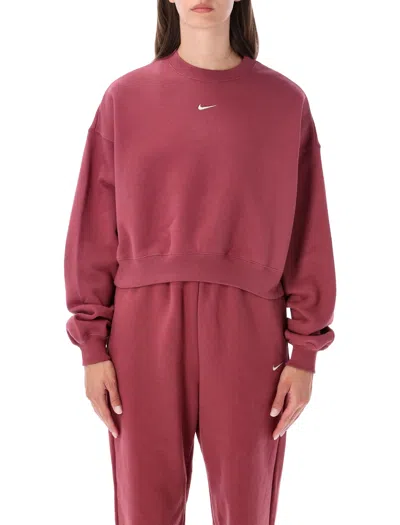 Nike Studio Fleece Sweatshirt In Pink