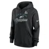Nike Women's Philadelphia Eagles Super Bowl Lix Champions Tailsweep Pullover Hoodie In Black In Black