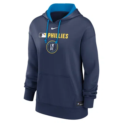 Nike Royal Philadelphia Phillies Authentic Collection City Connect Performance Pullover Hoodie In Blue