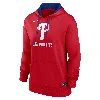 Nike Women's Philadelphia Phillies Authentic Collection  Therma Mlb Pullover Hoodie In Red