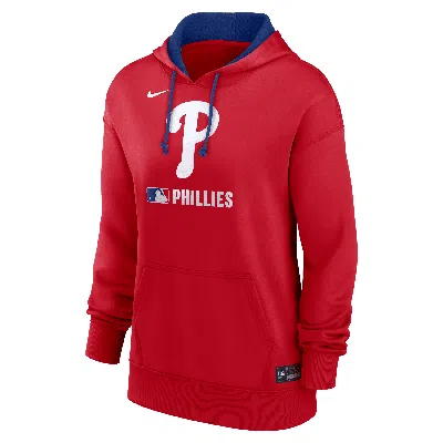 Nike Women's Philadelphia Phillies Authentic Collection  Therma Mlb Pullover Hoodie In Red